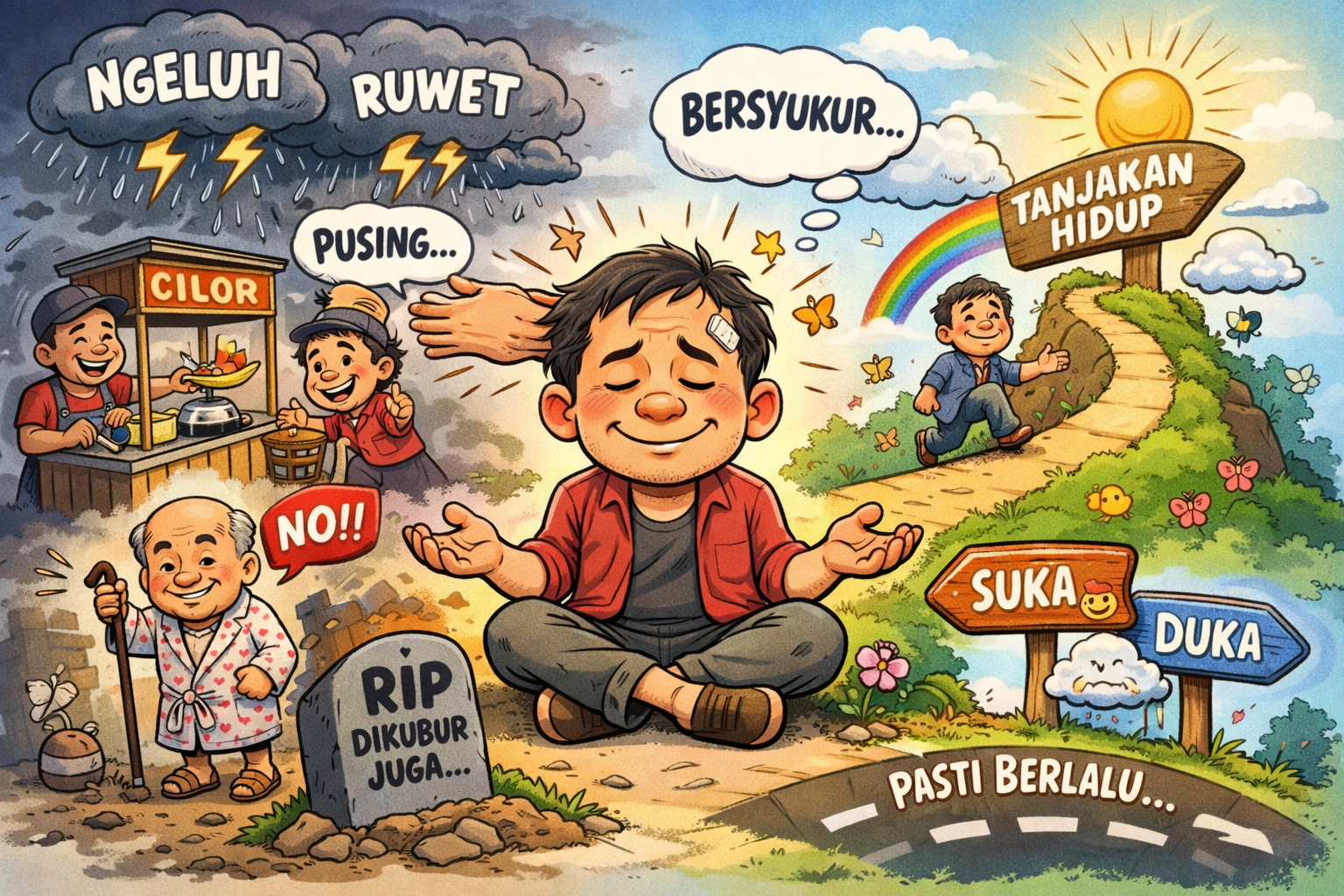 Ilustrasi gambar dinamika hidup/AI